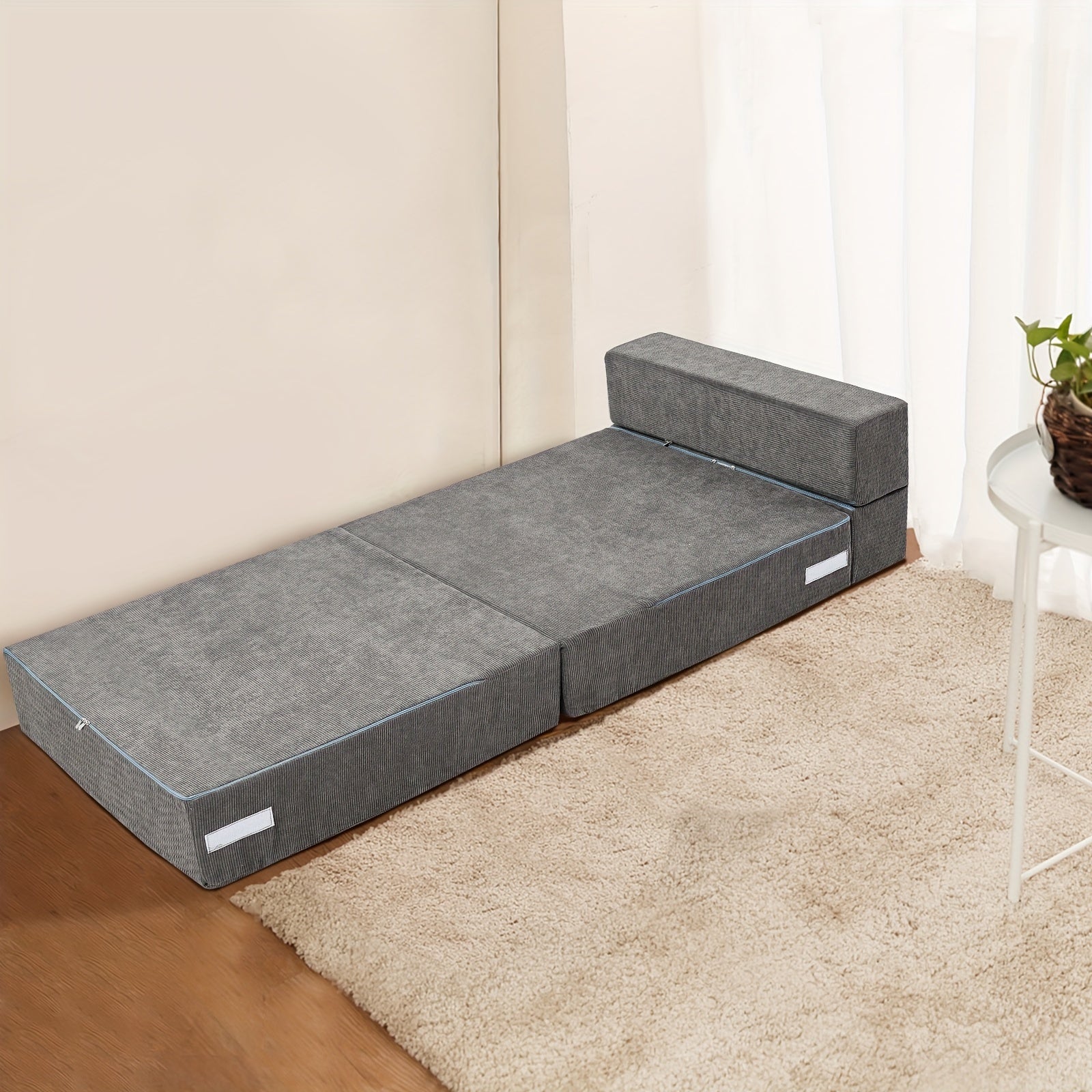 Portable Folding Mattress Sofa Bed, Convertible Chair Floor Couch