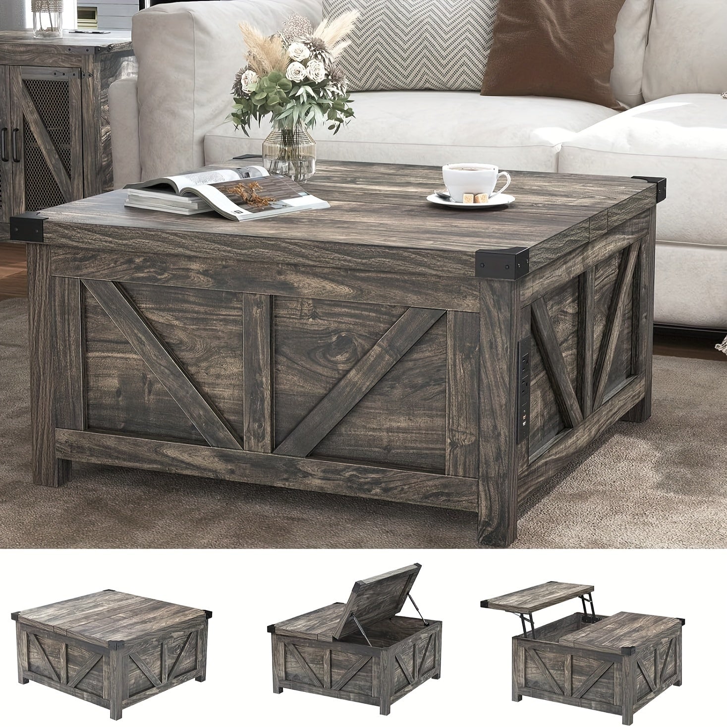 Lift-Top Coffee Table with Storage