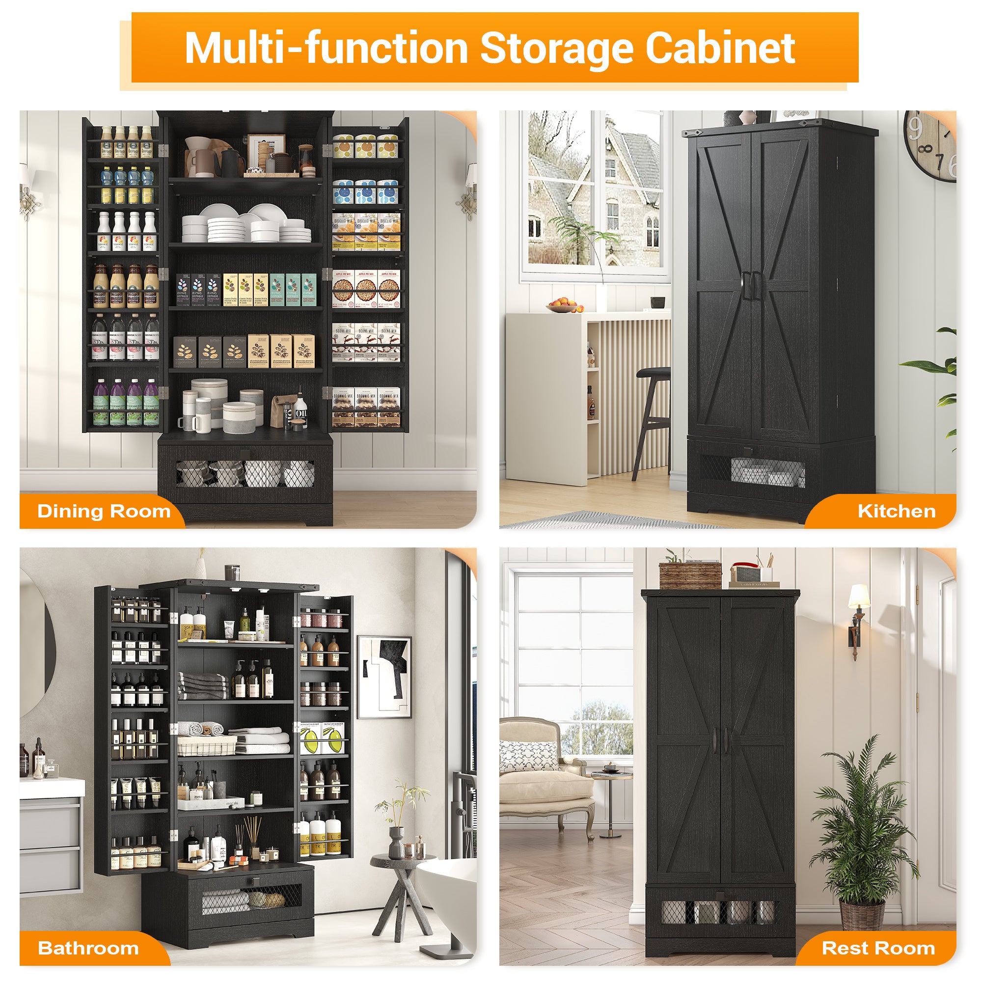 Kitchen Pantry Cabinet With Drawer