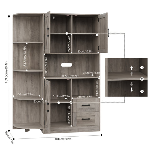 Kitchen Pantry Storage Cabinet