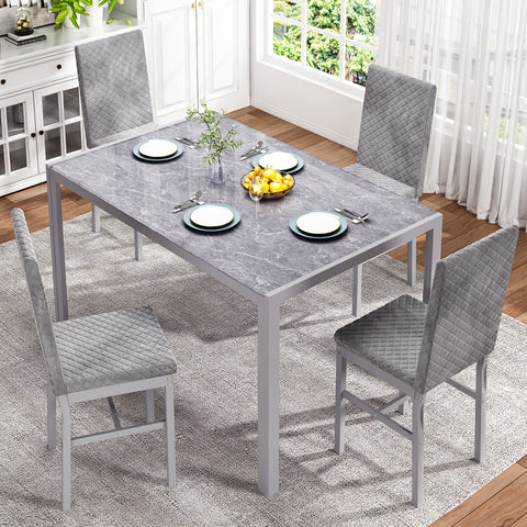 Modern Luxurious Style 5pcss Dining Room Table Set