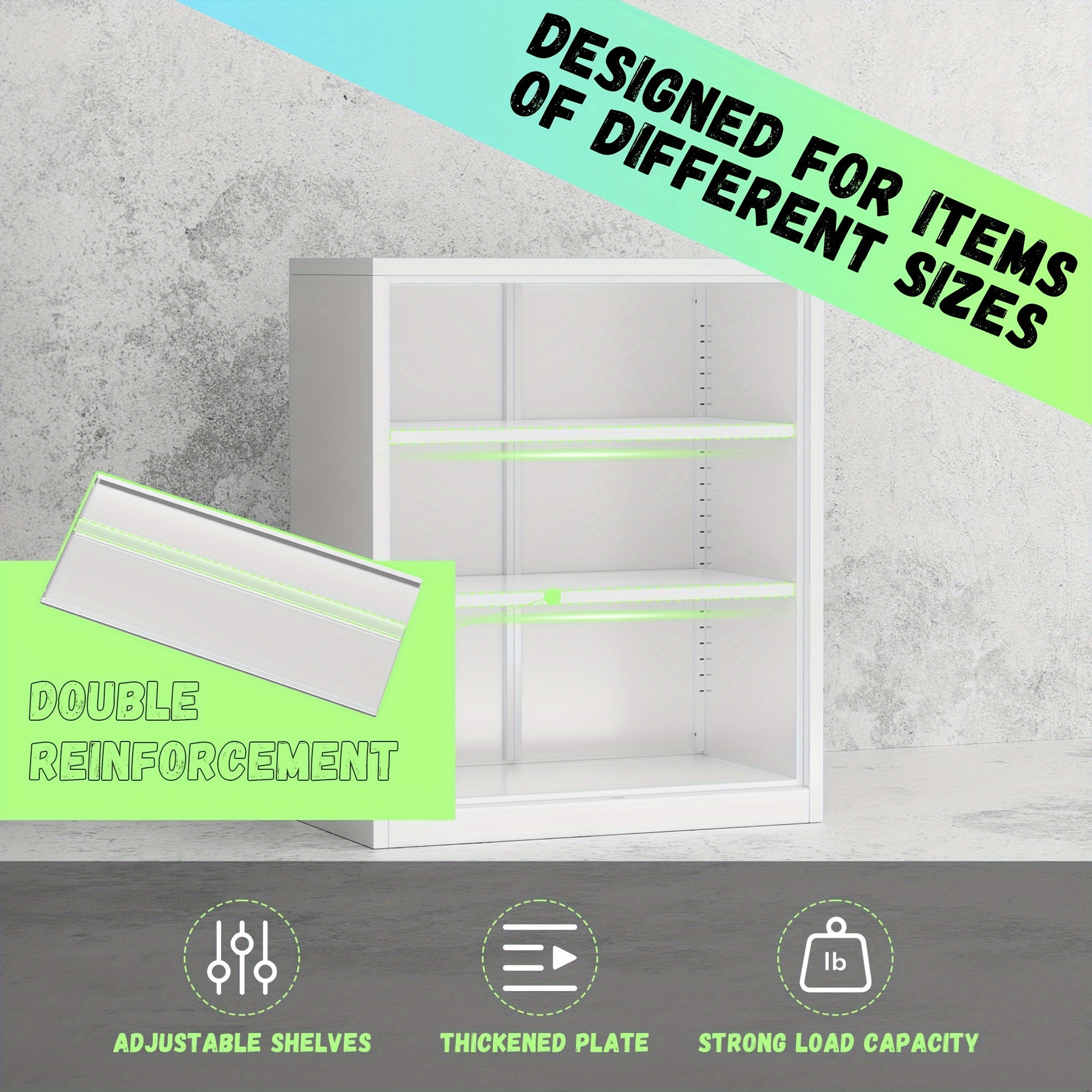 36" Metal Lockable Storage Cabinet With Lock