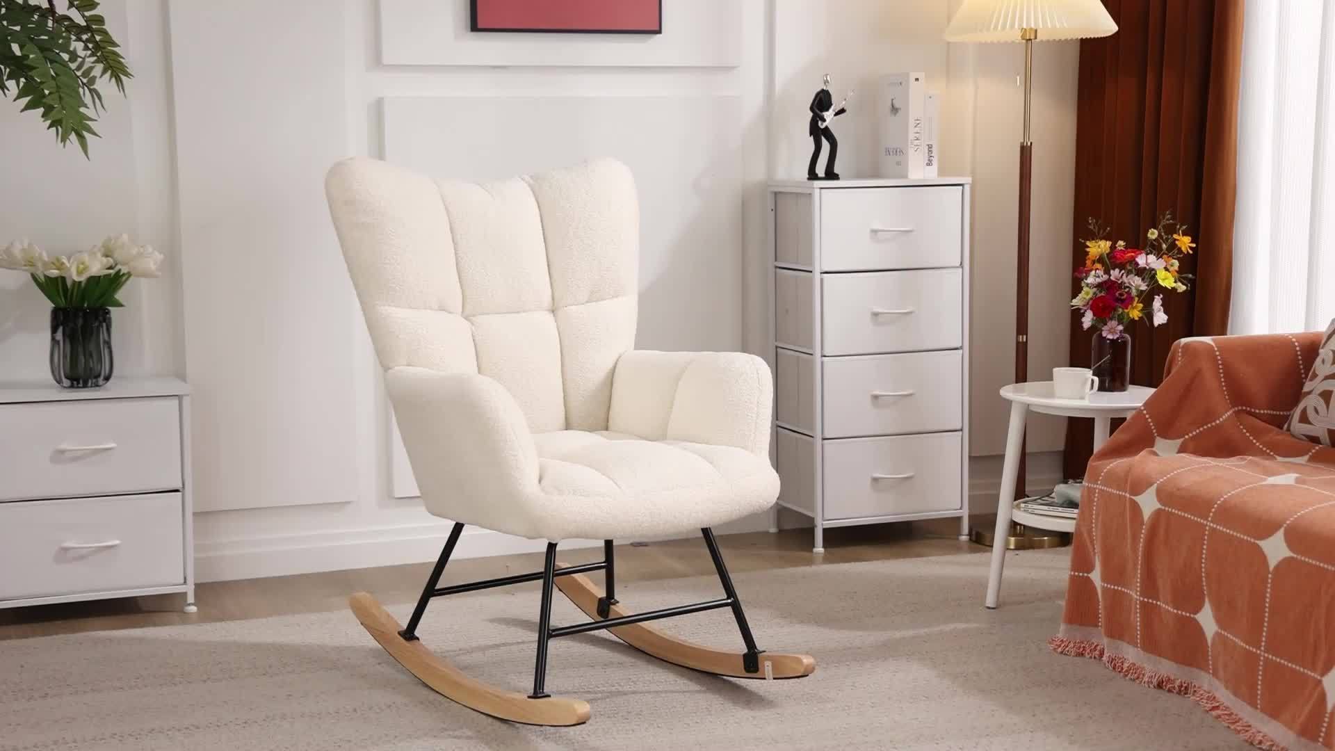 Modern Upholstered Glider Chair