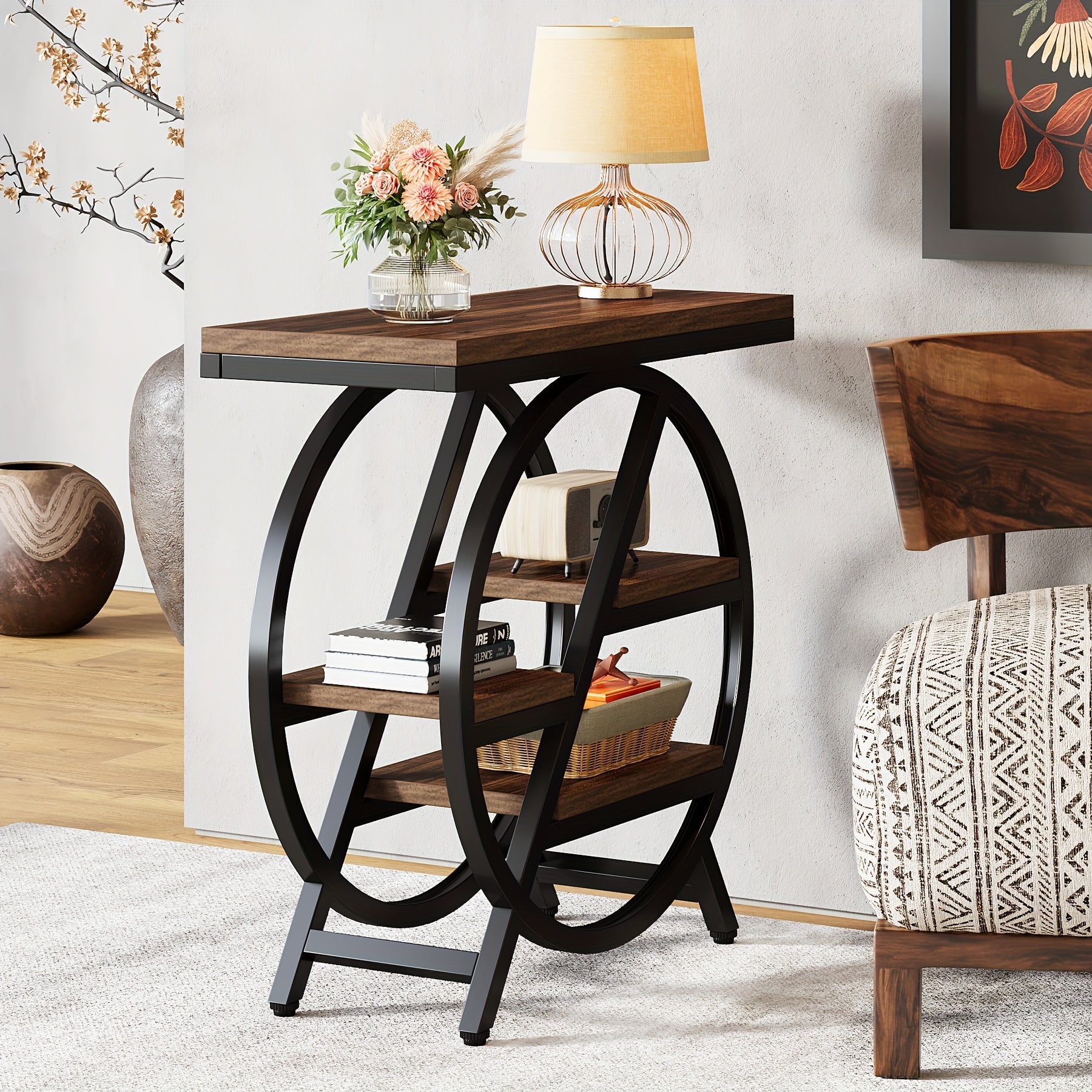 1pc LITTLE TREE 3-Tier End Table with Storage