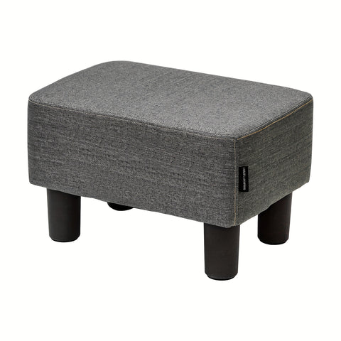 1pc Canvas Rectangular Ottoman Footstool