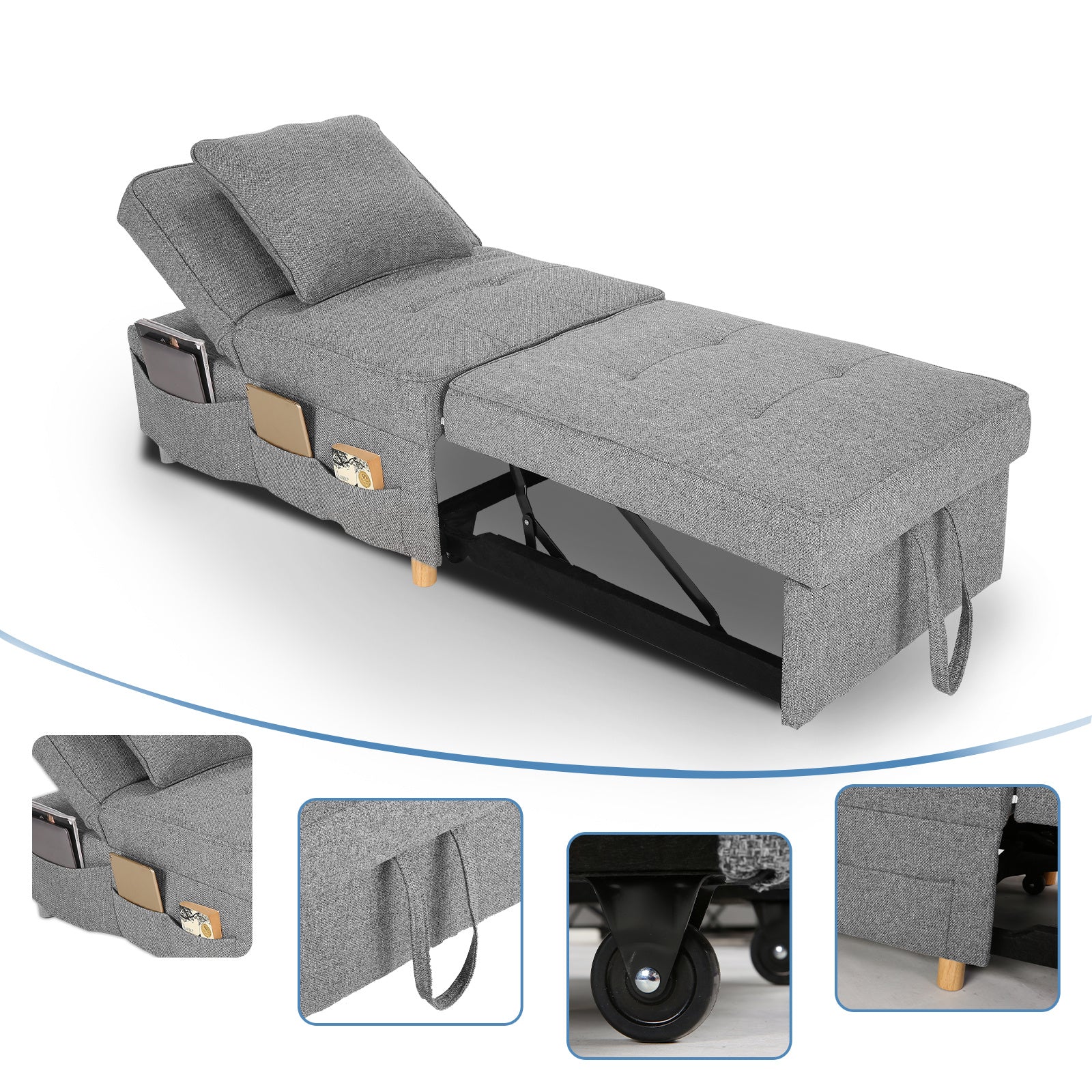 3-in-1 Sofa Bed Chair