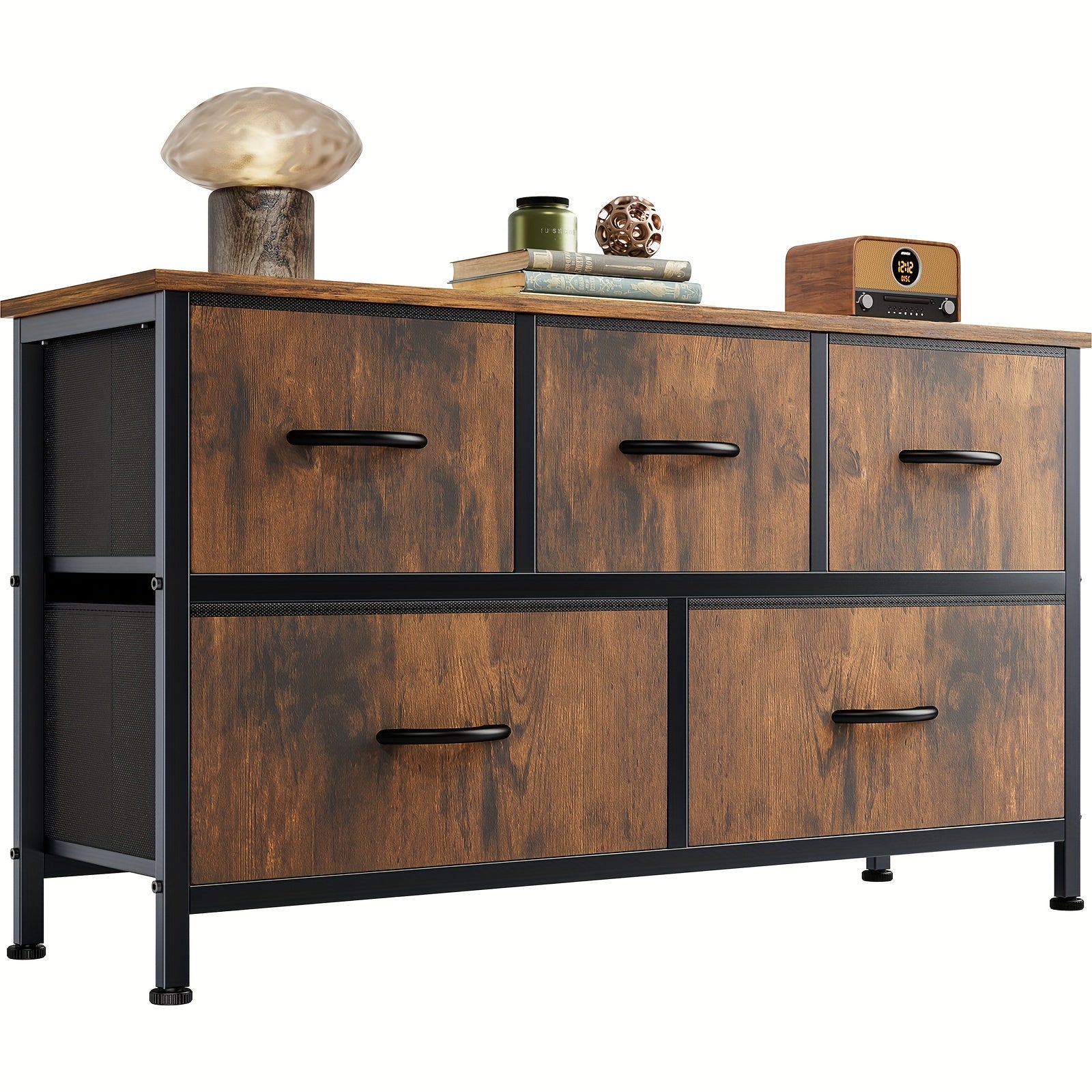 Dresser For Bedroom With 5 Fabric Drawers