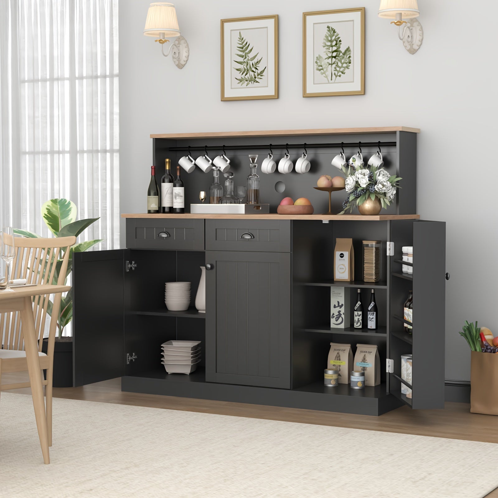 Sideboard Buffet Cabinet with 2 Drawers,