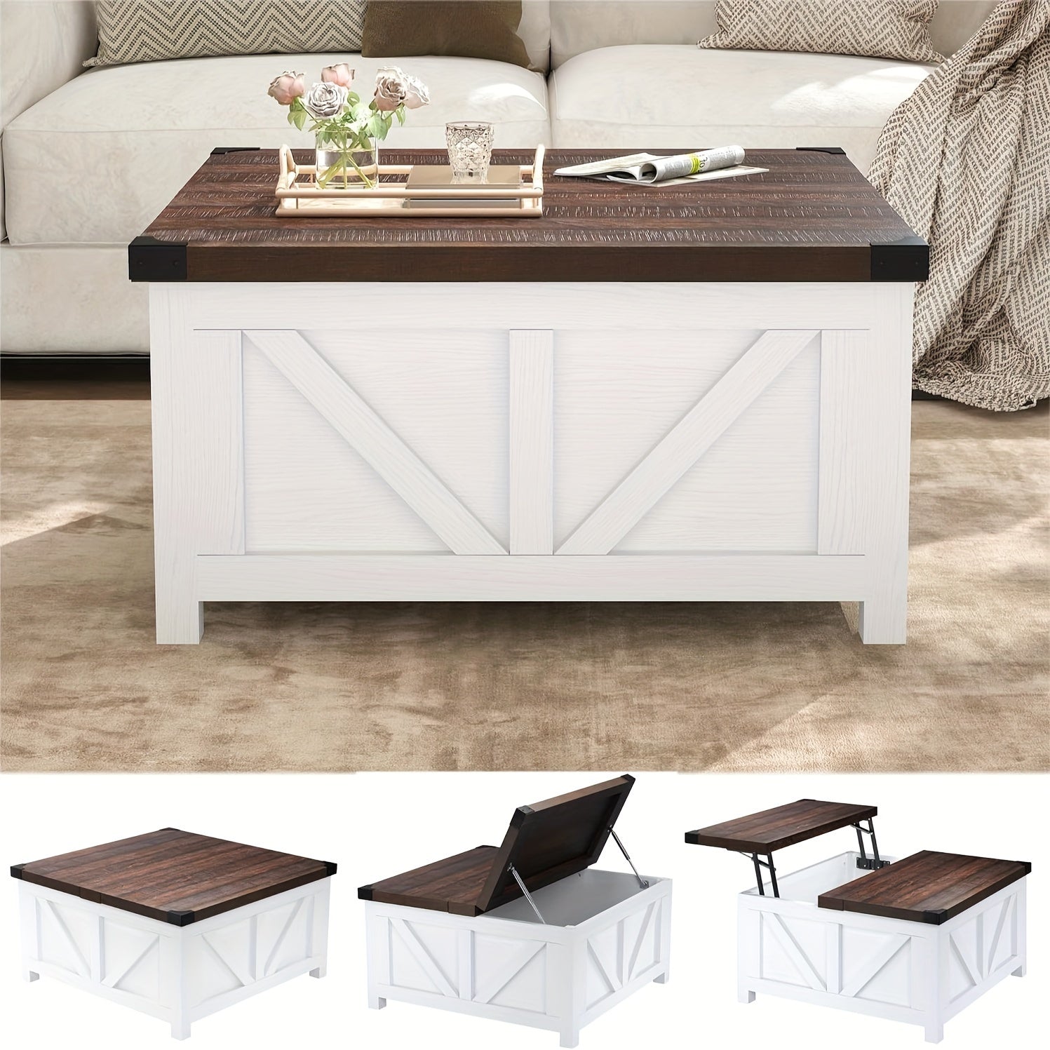 Lift-Top Coffee Table with Storage