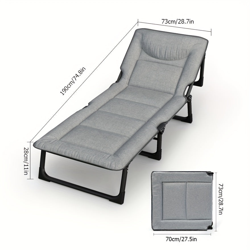6-Position Folding Sleeping Bed, Comfortable Pillow & Mattress