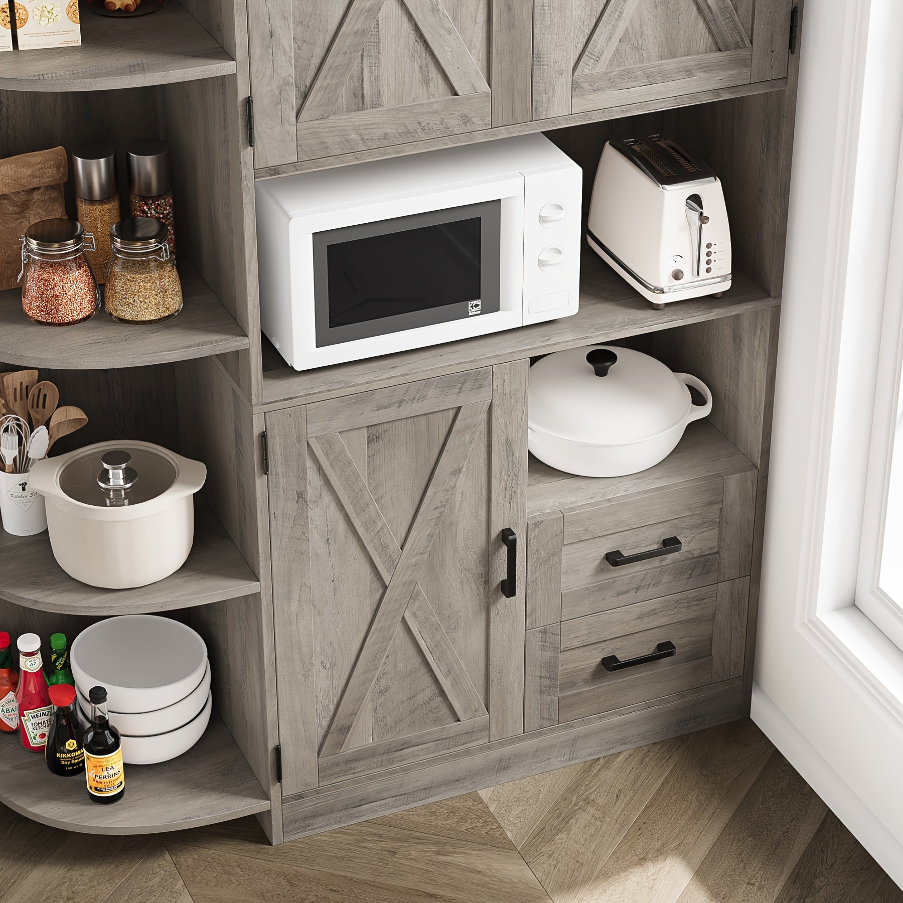 Kitchen Pantry Storage Cabinet