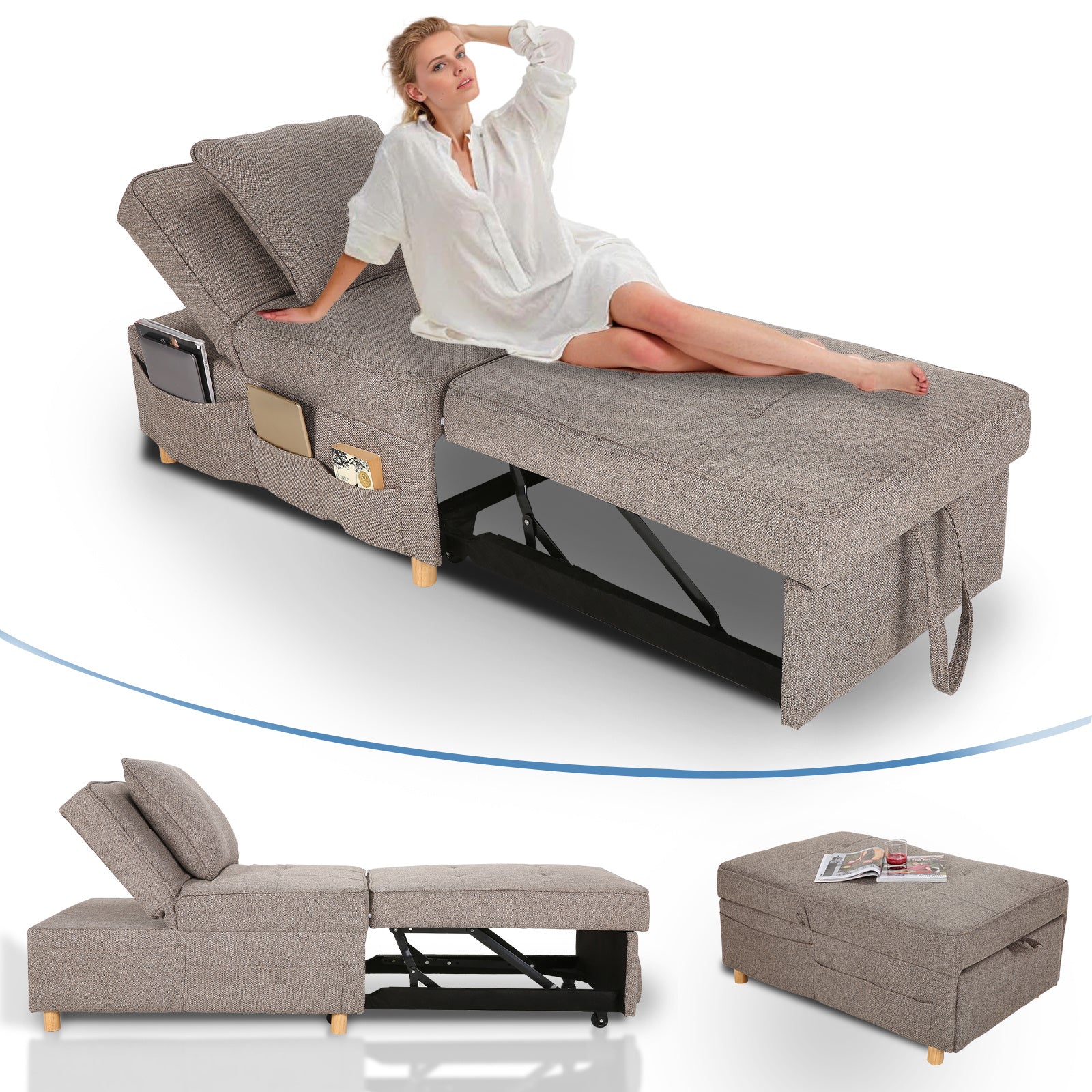 3-in-1 Sofa Bed Chair