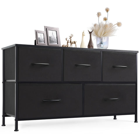 Dresser for Bedroom with 5 Fabric Drawers